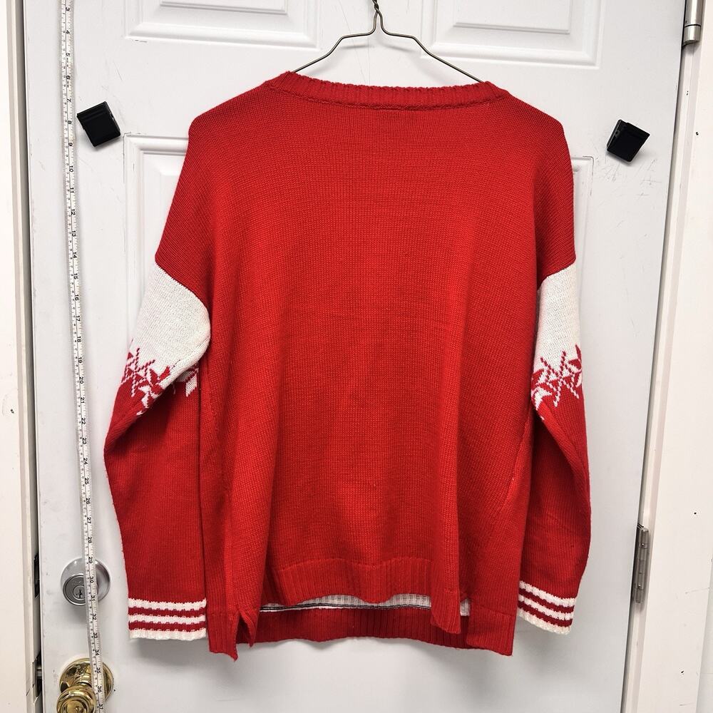 New Direction Christmas Reindeer Sweater Size Petite Large Vintage Y2K NOC3832 - Picture 5 of 5